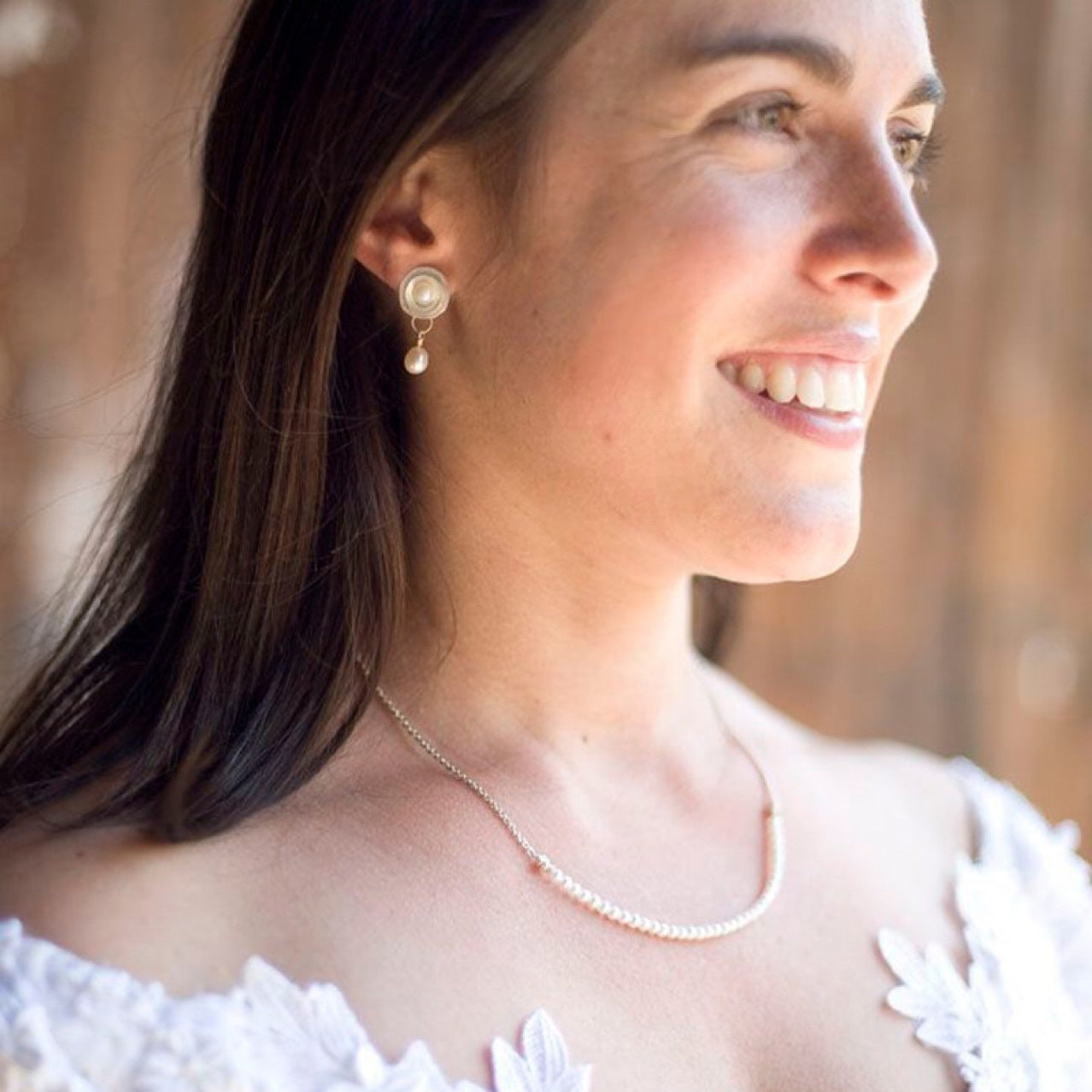 Perle Boucle d'oreille romantique pour moments spéciaux