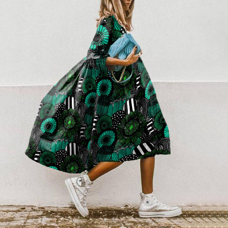 SL | Robe midi imprimée en ligne A