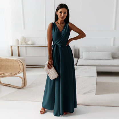 SL | Gretchen -Robes féminines longueur cheville avec décolleté en V