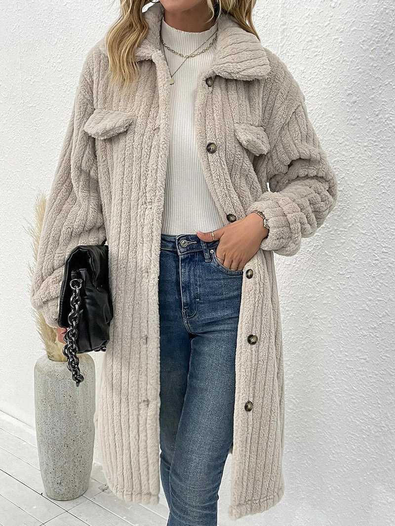 EP | Manteau long pour femme avec col