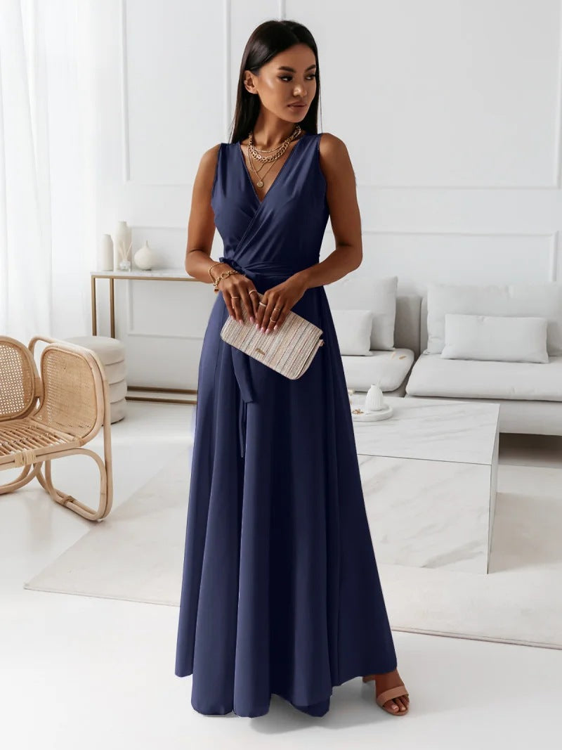 SL | Gretchen -Robes féminines longueur cheville avec décolleté en V