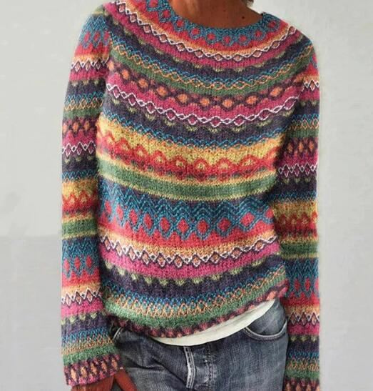 Pull en tricot à motif vintage