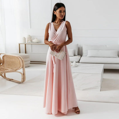 SL | Gretchen -Robes féminines longueur cheville avec décolleté en V