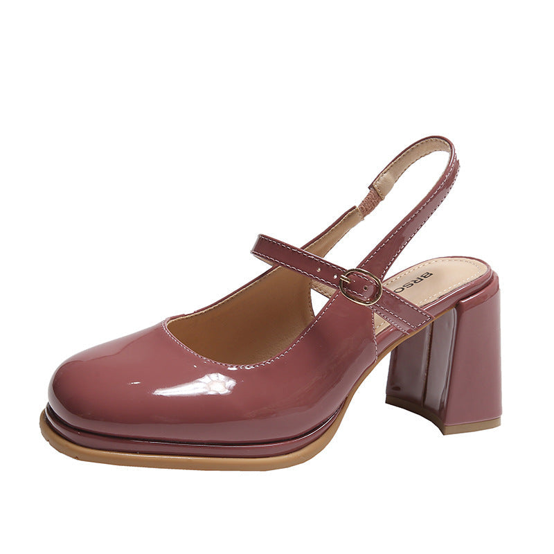 SL | Chaussures à talon épais et lanière ajustable