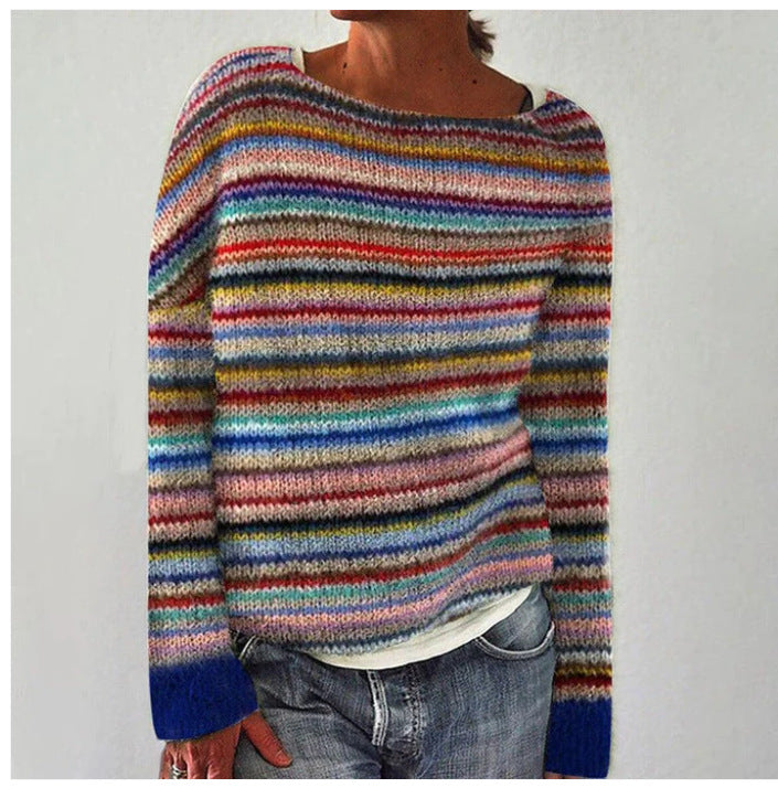 Pull en tricot à motif vintage