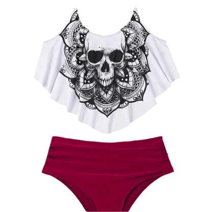 Cristina® | Bikini Set With Playful Lace Design and Unique Skull Motif