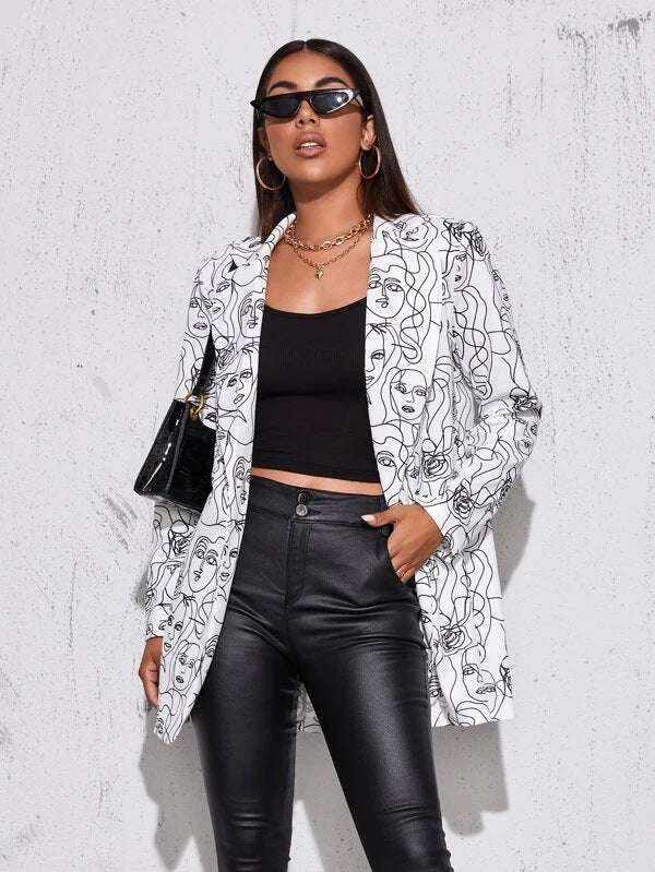 EP | Blazer avec impression artistique pour femmes