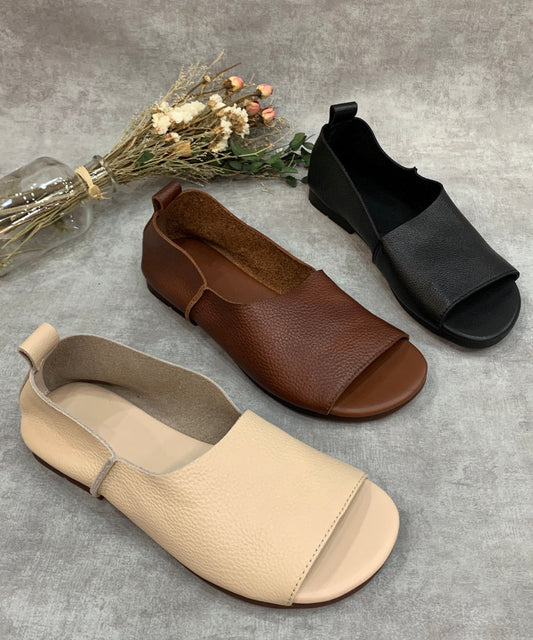 SL | Slip-on minimalistes à bouts ouverts