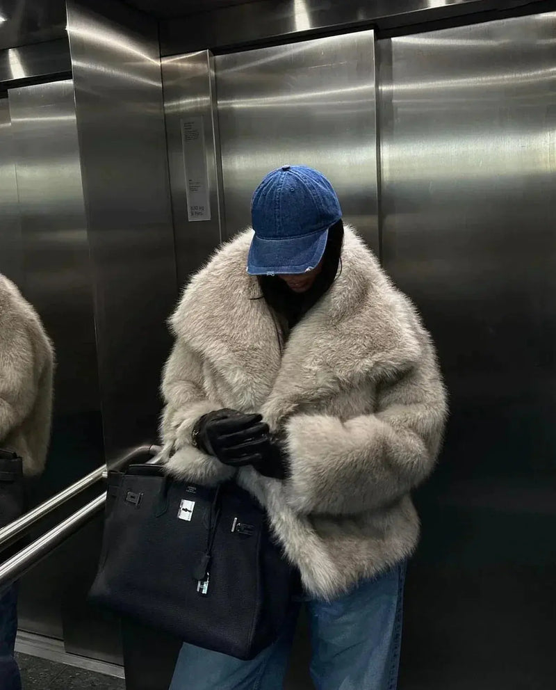 EP | col tendance manteau de fourrure