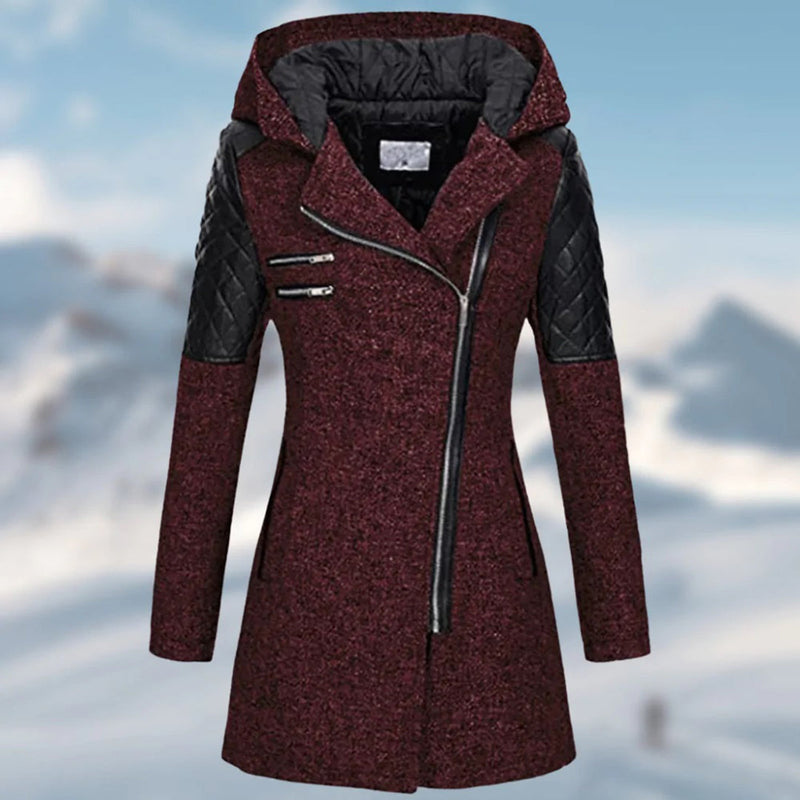 SL | Noble manteau asymétrique en laine mélangée