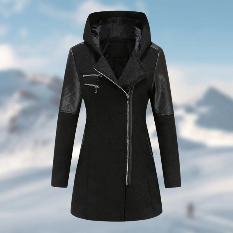 SL | Noble manteau asymétrique en laine mélangée