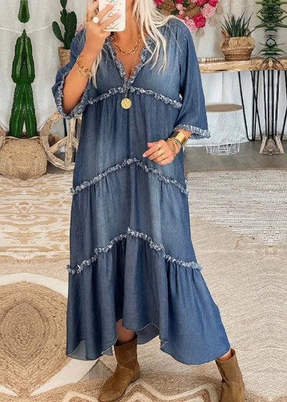 SL | Robe longue en denim