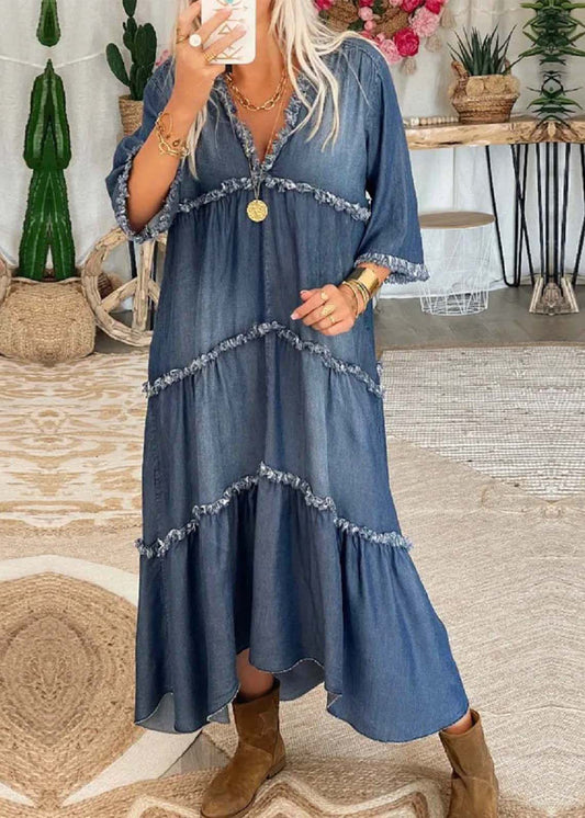SL | Robe longue en denim