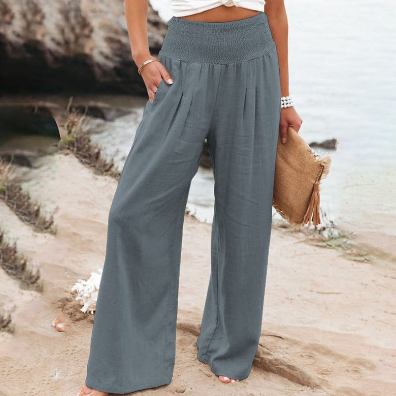 SL | Pantalon à jambe large et taille haute