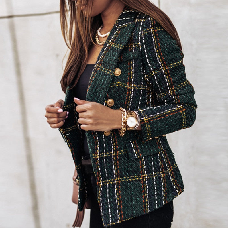 EP | Blazer à carreaux chic pour femmes