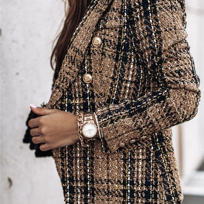 EP | Blazer à carreaux chic pour femmes
