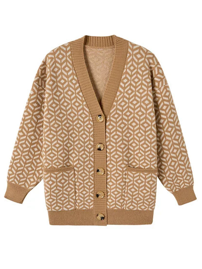 EP | Elégant cardigan en tricot avec patte de boutonnage