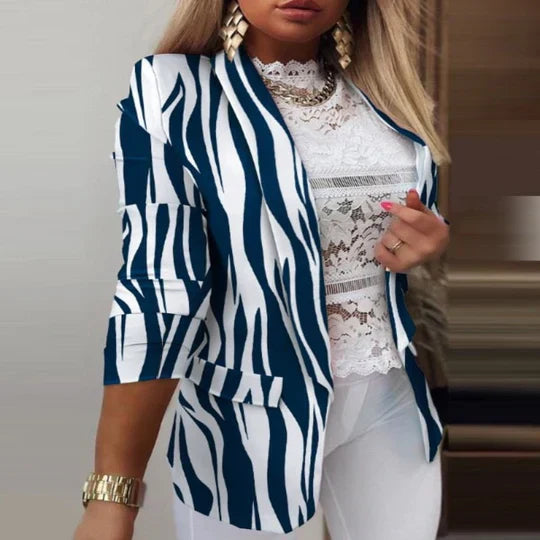 EP | Blazer Thanea à manches longues, aspect batik pour femme