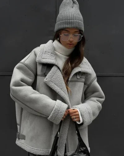 EP | Manteau de fourrure décontracté pour femmes