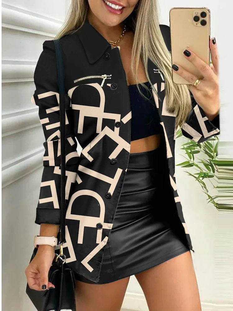 EP | Veste géométrique chic pour femmes