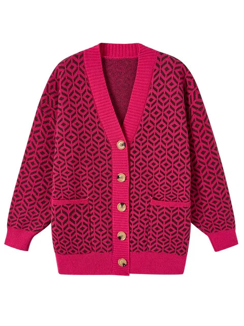 EP | Elégant cardigan en tricot avec patte de boutonnage