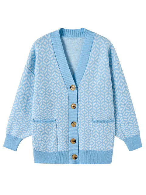 EP | Elégant cardigan en tricot avec patte de boutonnage