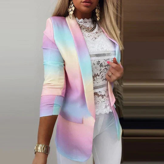 EP | Blazer Thanea à manches longues, aspect batik pour femme