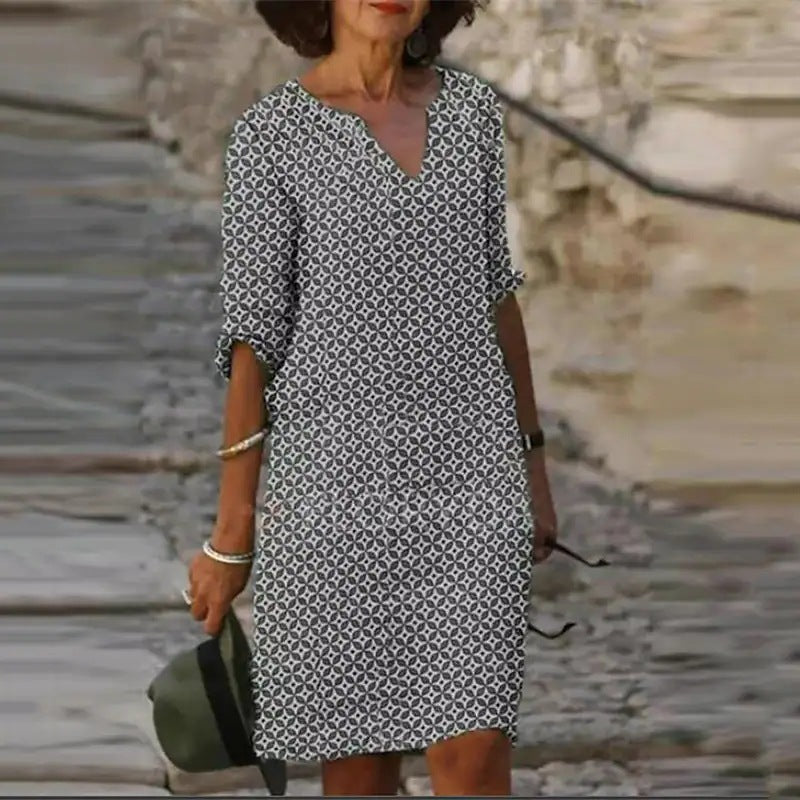 SL | Robe midi avec décolleté en V