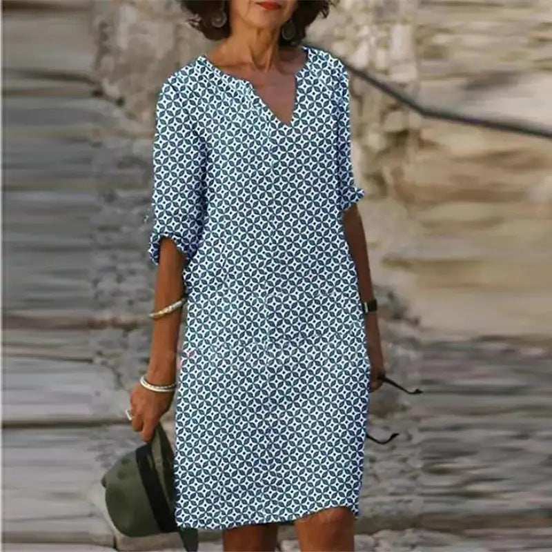 SL | Robe midi avec décolleté en V