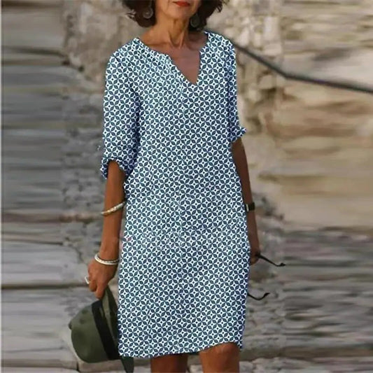 SL | Robe midi avec décolleté en V