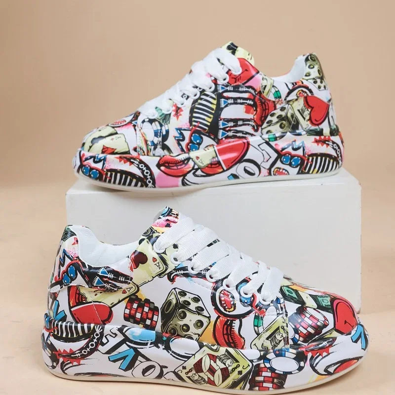 SL | Chaussures de sport vivantes de style graffiti