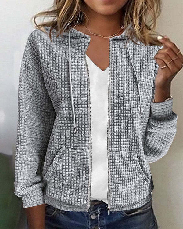 EP | Veste de loisirs avec poche en couleur unie