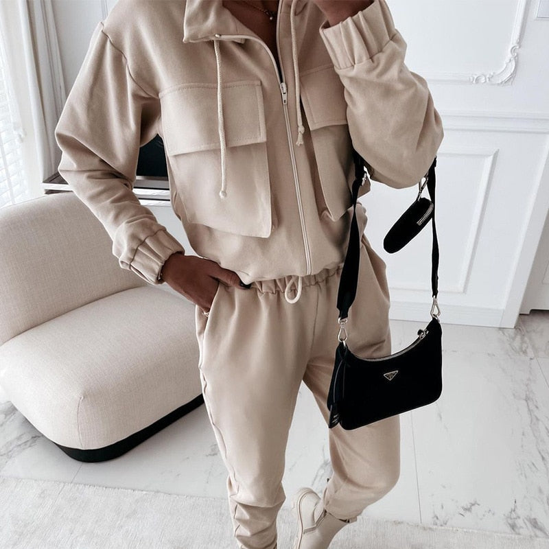 EP | Survêtement femme | Veste zippée manches longues & pantalon