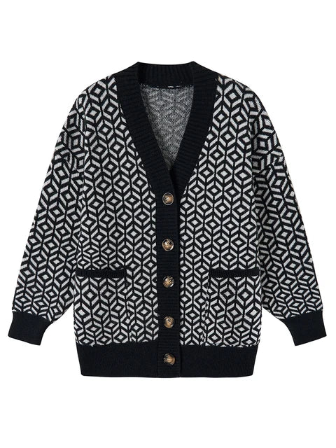 EP | Elégant cardigan en tricot avec patte de boutonnage
