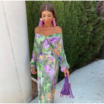 SL | Robe longue avec écharpe amovible