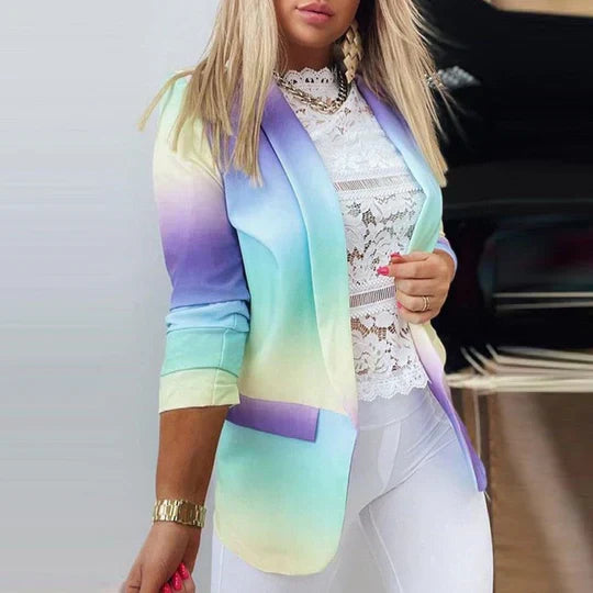 EP | Blazer Thanea à manches longues, aspect batik pour femme