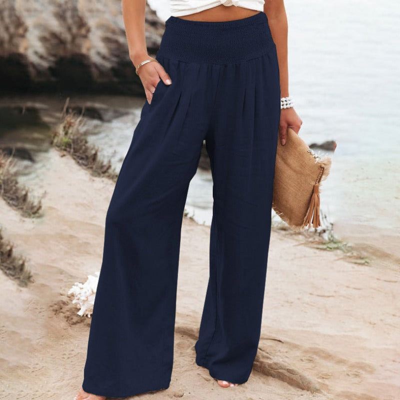 SL | Pantalon à jambe large et taille haute