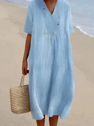 SL | Robe midi avec décolleté en V