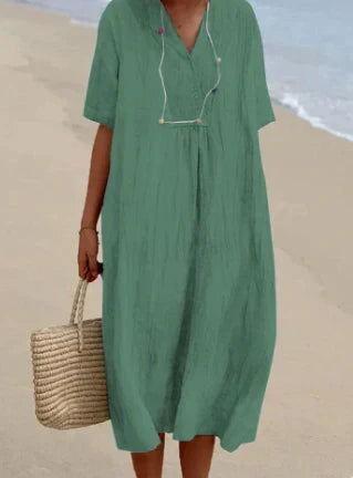 SL | Robe midi avec décolleté en V