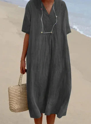 SL | Robe midi avec décolleté en V