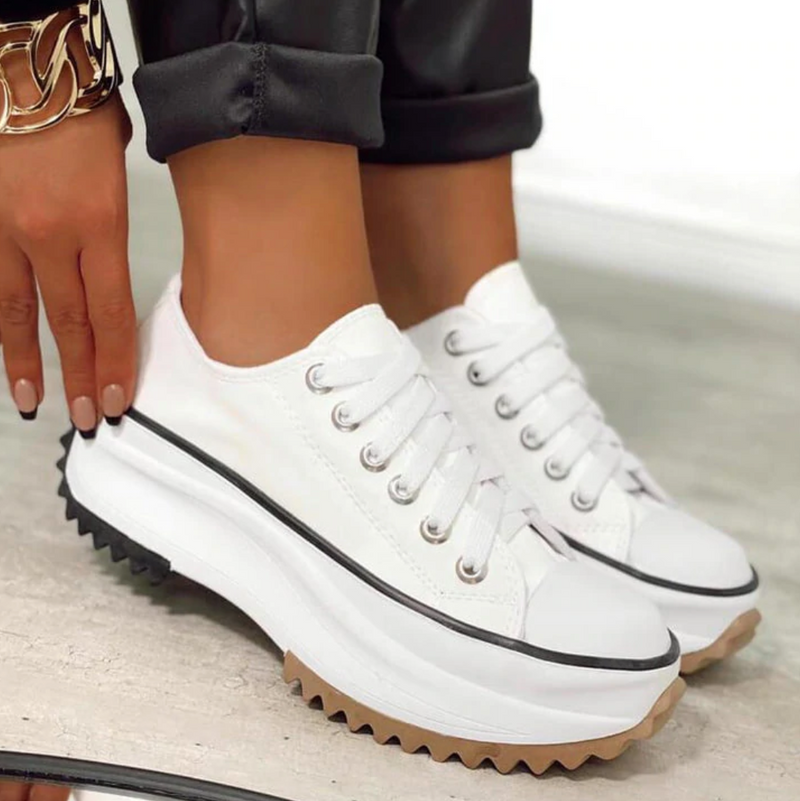 EP | Baskets à lacets à plateforme en cuir