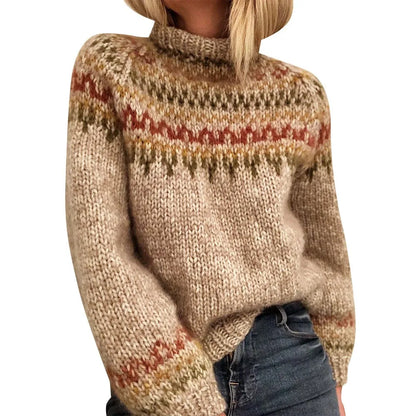 Pull en coton à motif Fair Isle neutre mixte