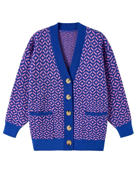 EP | Elégant cardigan en tricot avec patte de boutonnage