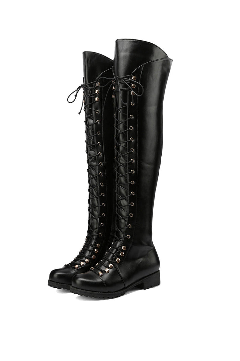 SL | Bottes over-the-nee avec lacets