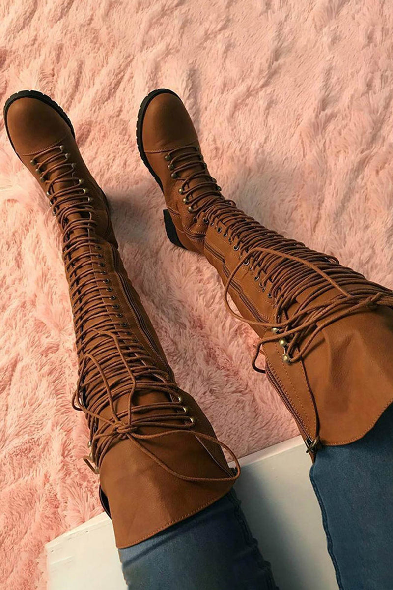 SL | Bottes over-the-nee avec lacets