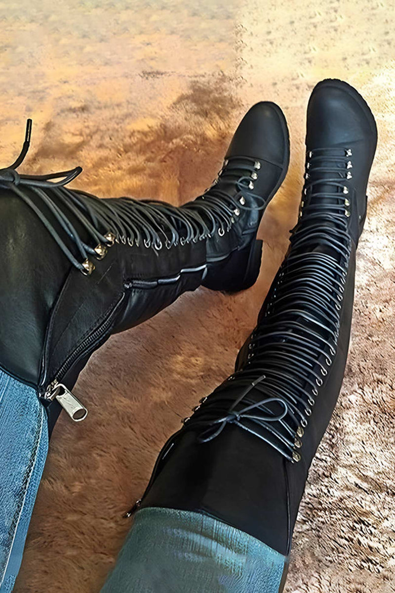 SL | Bottes over-the-nee avec lacets