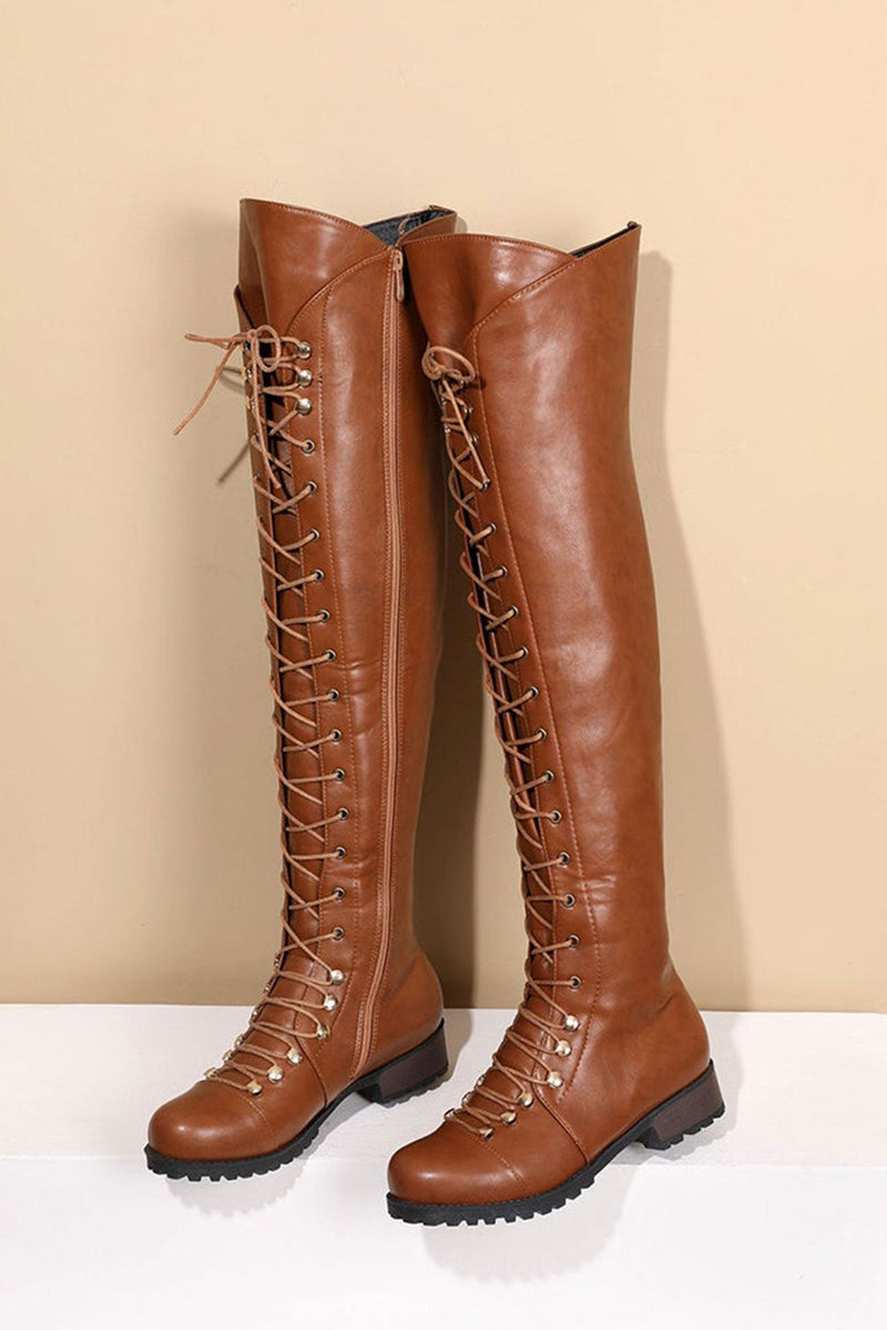 SL | Bottes over-the-nee avec lacets