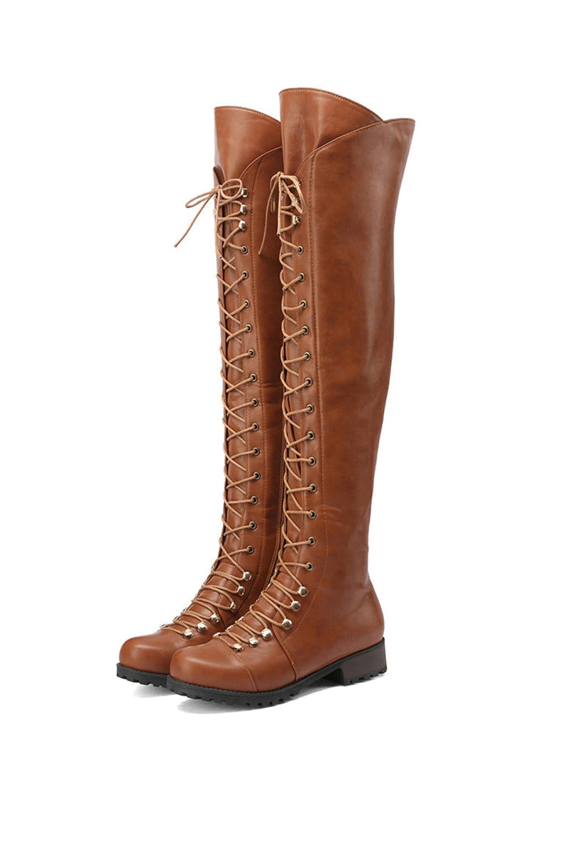 SL | Bottes over-the-nee avec lacets