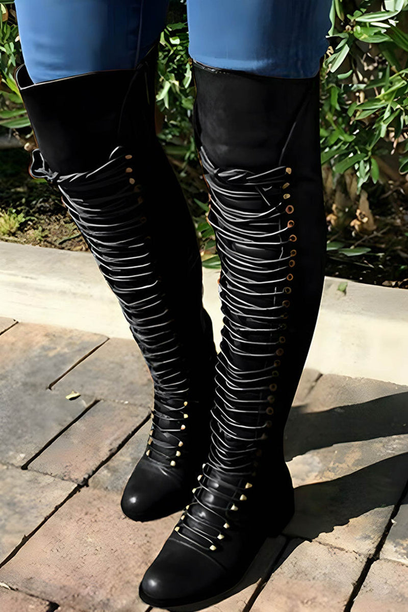SL | Bottes over-the-nee avec lacets