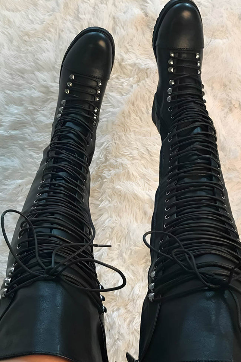 SL | Bottes over-the-nee avec lacets
